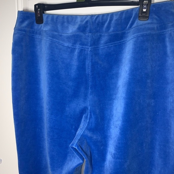 Draper's & Damon's Athleisure Track suit set Blue Velour Soft 3X Jacket 1X Pant - Picture 15 of 15